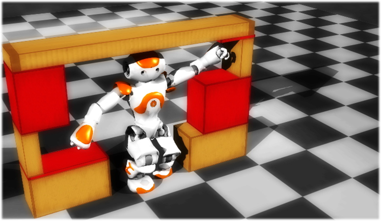 Motion Adaptation for Humanoid Robots in Constrained Environments