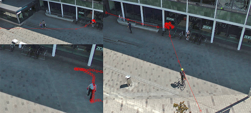 Unsupervised Abnormal Behaviour Detection with Overhead Crowd Video